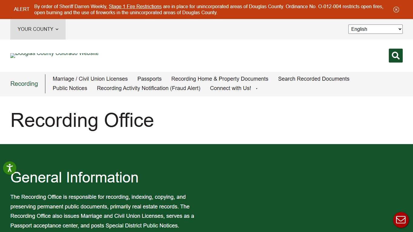 Recording Office - Douglas County