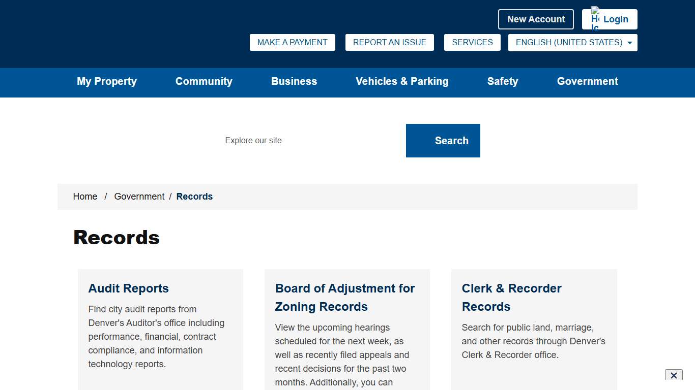 Records - City and County of Denver