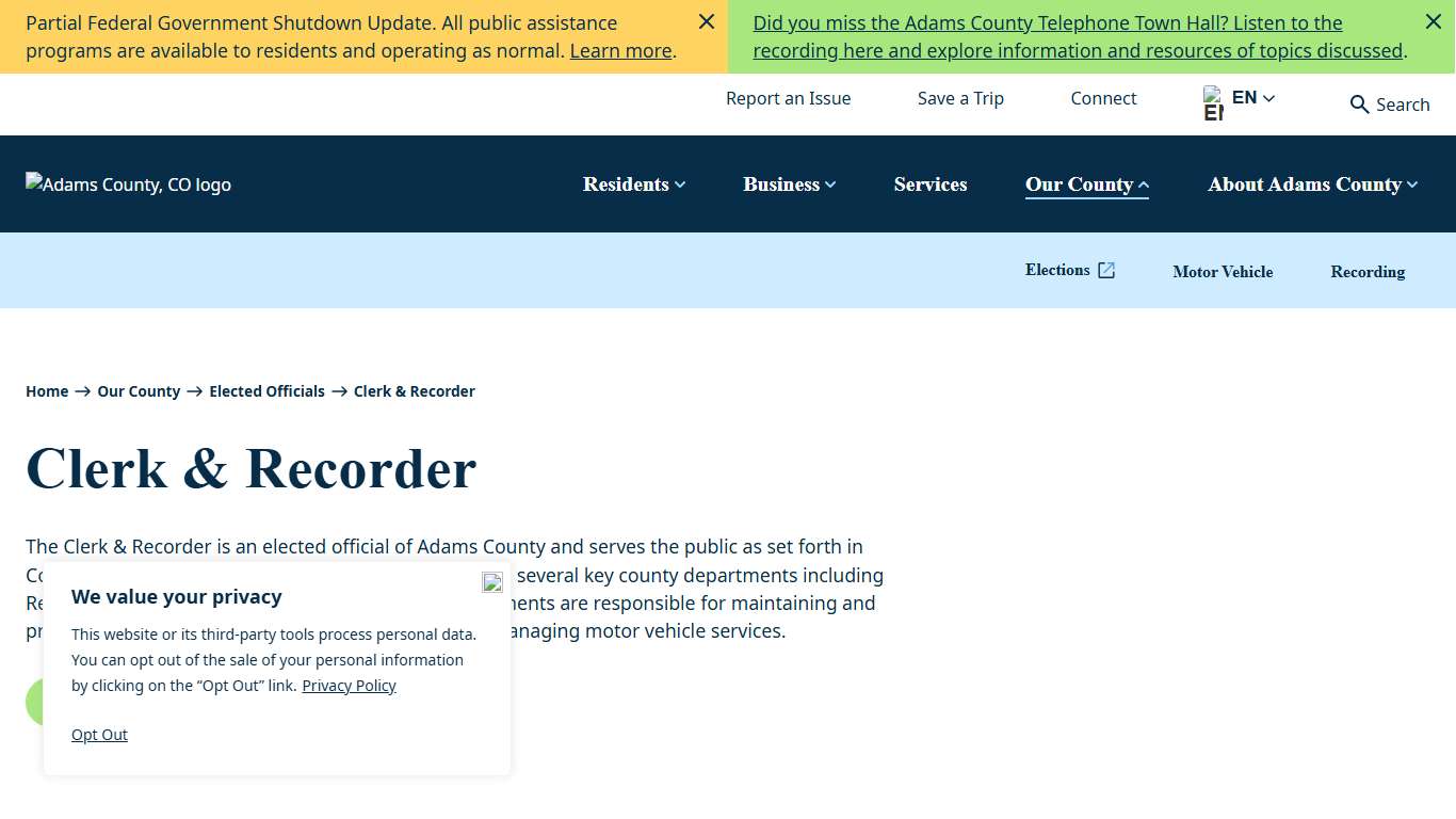 Clerk & Recorder Adams County, CO